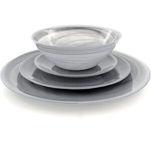 NUAGE 16 PIECE Dinnerware Set Graphite BRAND NEW Dishwasher Safe Awesome!